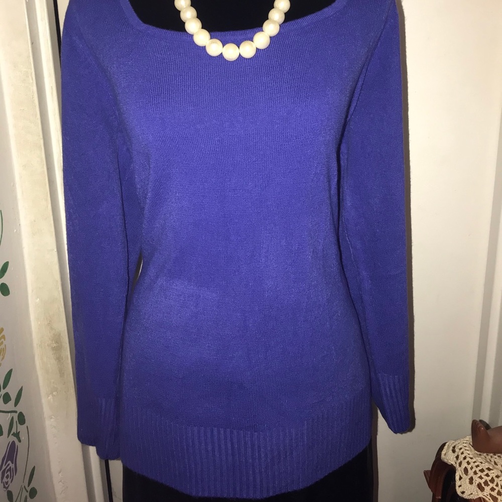 Plus Size 14-16 Purple knit sweater ( Avenue )